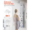 VEVOR Duschpaneel-Turmsystem (3 in 1) mit Regenwasserfall-Duschkopf, mit Handbrause & 6 kleiner Massagedüsen – Bild 2