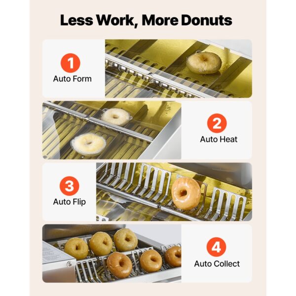 VEVOR Gewerbliche Automatische Donutmaschine, 4-reihige Donutmaschine, 240 Stück/h – Bild 4 VEVOR Gewerbliche Automatische Donutmaschine, 4-reihige Donutmaschine, 240 Stück/h – Bild 4