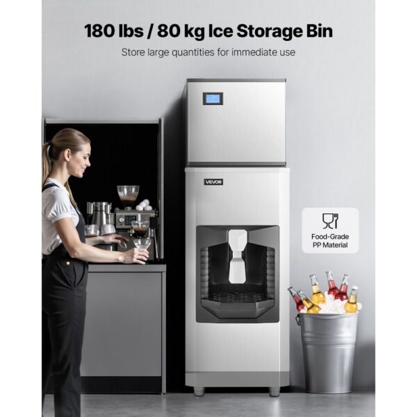 VEVOR gewerblicher Eisbereiter 136 kg/Tag Eismaschine – Bild 3 VEVOR gewerblicher Eisbereiter 136 kg/Tag Eismaschine – Bild 3