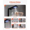 VEVOR Duschpaneel-Turmsystem (6 in 1) mit Regenwasserfall-Duschkopf & LED, Regenmassagesystem zur Wandmontage – Bild 3 VEVOR Duschpaneel-Turmsystem (6 in 1) mit Regenwasserfall-Duschkopf & LED, Regenmassagesystem zur Wandmontage – Bild 3