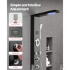 VEVOR Duschpaneel-Turmsystem (6 in 1) mit Regenwasserfall-Duschkopf & LED, Regenmassagesystem zur Wandmontage – Bild 5 VEVOR Duschpaneel-Turmsystem (6 in 1) mit Regenwasserfall-Duschkopf & LED, Regenmassagesystem zur Wandmontage – Bild 5