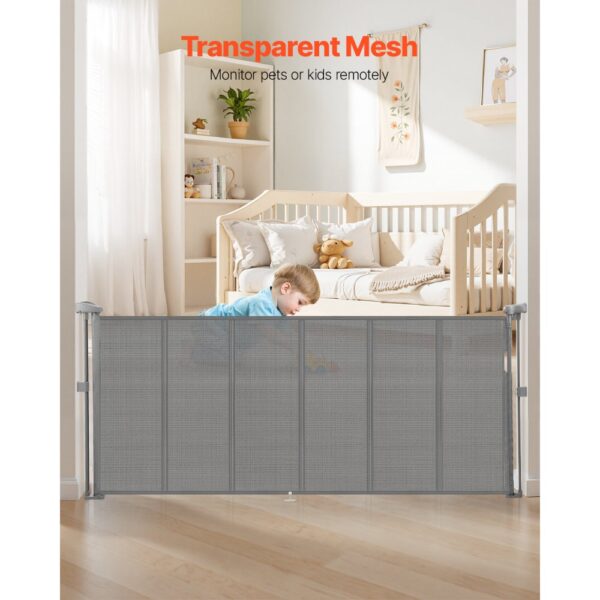 VEVOR einziehbares Babygitter 87 cm hoch, ausziehbar bis 180 cm breit, Gitter für Kinder oder Haustiere – Bild 4