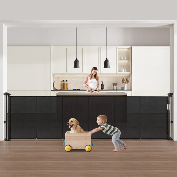 VEVOR einziehbares Babygitter (87 cm hoch ausziehbar bis 280 cm breit) ausziehbares Gitter für Kinder