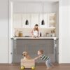 VEVOR einziehbares Babygitter (87 cm hoch ausziehbar bis 140 cm breit) ausziehbares Gitter für Kinder