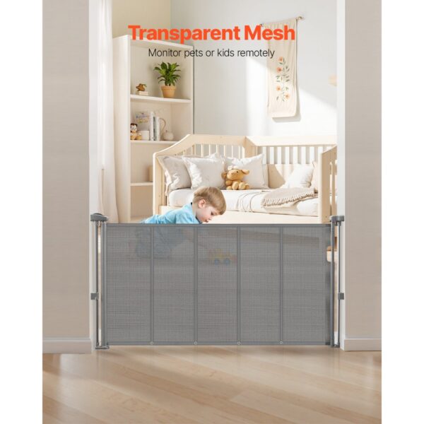 VEVOR einziehbares Babygitter (87 cm hoch ausziehbar bis 140 cm breit) ausziehbares Gitter für Kinder – Bild 4