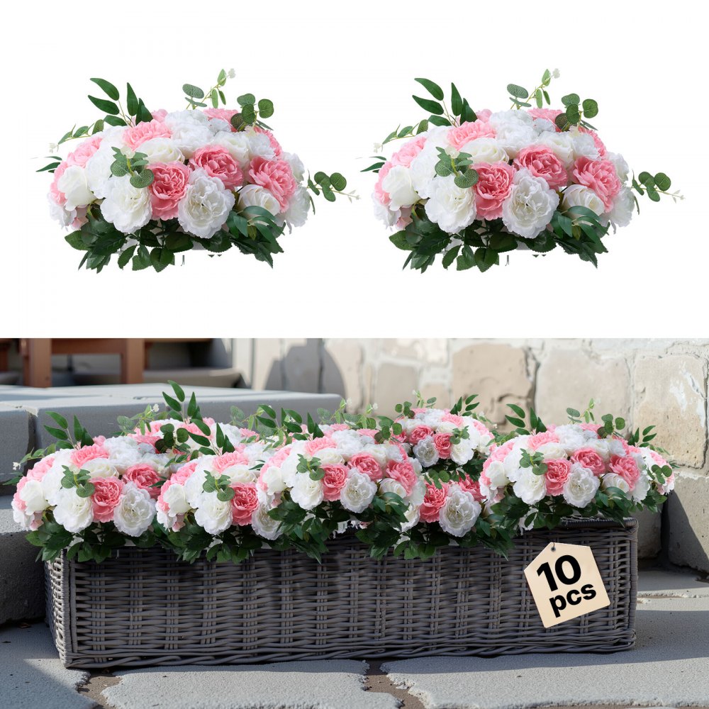 VEVOR Kunstblumen, 10 Stück, 45,7 cm Durchmesser, künstliche Blumenkugeln