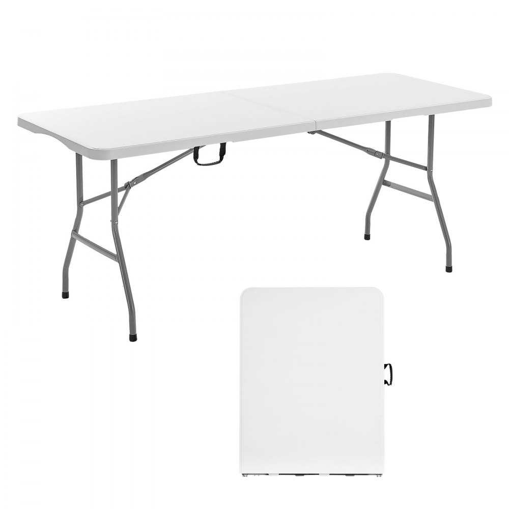VEVOR Klapptisch Buffettisch tragbarer Allzwecktisch 180 cm, weiß
