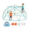 VEVOR Kletterkuppel geometrisches Klettergerüst (305 cm breit) mit Handschuhen & 2 Basketbällen
