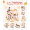 VEVOR Indoor Spielplatz Klettergerüst (7 in 1) aus Holz – Bild 2