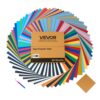 VEVOR Vinylfolie Wärmeübertragung Transferfolie (304,8 x 304,8 mm) 80 Blätter, verschiedene Farben