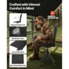VEVOR Faltstuhl Campingstuhl Anglerstuhl mit Stahlrahmen & Sitzbezug & Drehfüßen, für Picknick Outdoor – Bild 2