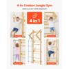 VEVOR schwedische Leiterwand 4 in 1 8-stufiges Kletterspielzeug aus Massivholz 100 kg belastbares – Bild 2