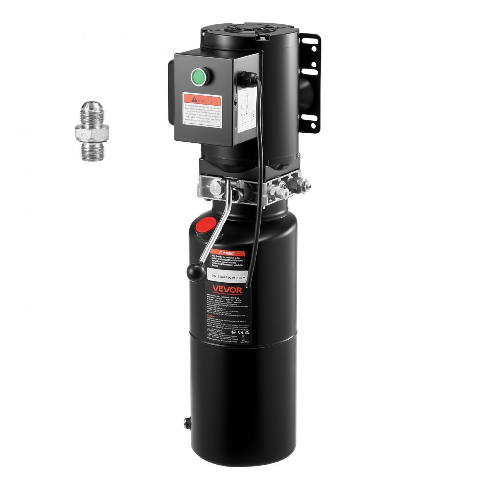 VEVOR Hydraulikpumpe Hydraulikaggregate AC 220 V, 10 Qt einfachwirkende Hydraulikeinheit, 6,3 L/min Ölfluss