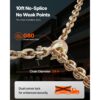 VEVOR Ratschenspanner mit Zurrketten G80 10 mm x 3 m, 8er-Set, Spannkraft 4173 kg – Bild 3 VEVOR Ratschenspanner mit Zurrketten G80 10 mm x 3 m, 8er-Set, Spannkraft 4173 kg – Bild 3
