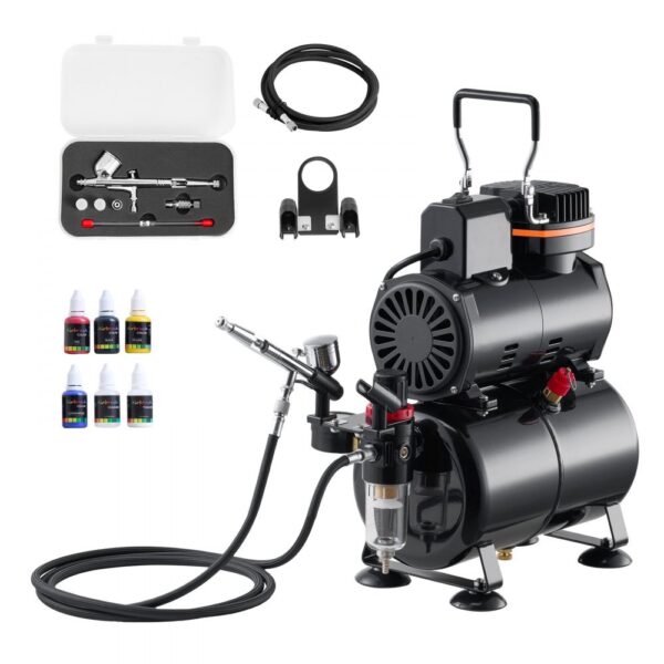 VEVOR Airbrush Set 1/6 PS mit Luftkompressor & Tank, für Kuchendekoration Modellmalerei Nagelkunst VEVOR Airbrush Set 1/6 PS mit Luftkompressor & Tank, für Kuchendekoration Modellmalerei Nagelkunst
