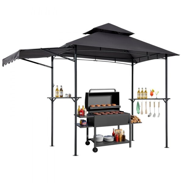 VEVOR Grillpavillon, 2430x1500x500mm, 2-stufige BBQ-Gazebo-Überdachung