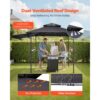 VEVOR Grillpavillon, 2430x1500x500mm, 2-stufige BBQ-Gazebo-Überdachung – Bild 3