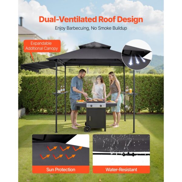 VEVOR Grillpavillon, 2430x1500x500mm, 2-stufige BBQ-Gazebo-Überdachung – Bild 3