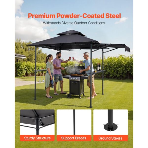 VEVOR Grillpavillon, 2430x1500x500mm, 2-stufige BBQ-Gazebo-Überdachung – Bild 4