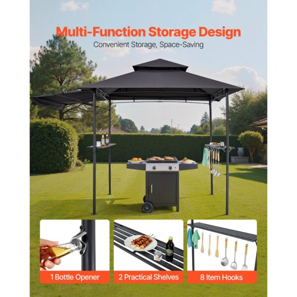 VEVOR Grillpavillon, 2430x1500x500mm, 2-stufige BBQ-Gazebo-Überdachung – Bild 5