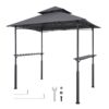 VEVOR Grillpavillon, 2430x1500x500 mm, 2-stufige BBQ-Gazebo-Überdachung