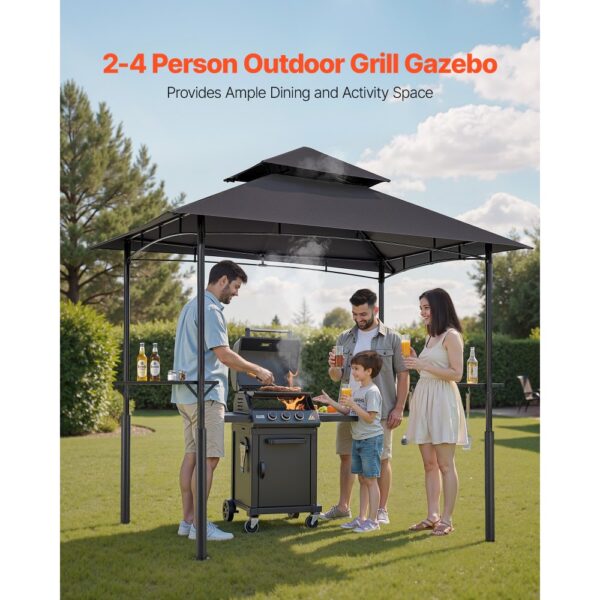VEVOR Grillpavillon, 2430x1500x500 mm, 2-stufige BBQ-Gazebo-Überdachung – Bild 2