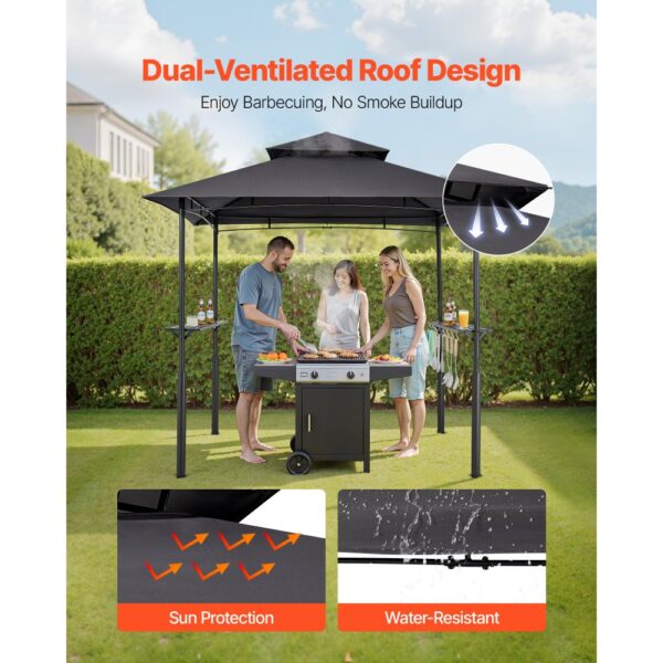 VEVOR Grillpavillon, 2430x1500x500 mm, 2-stufige BBQ-Gazebo-Überdachung – Bild 3