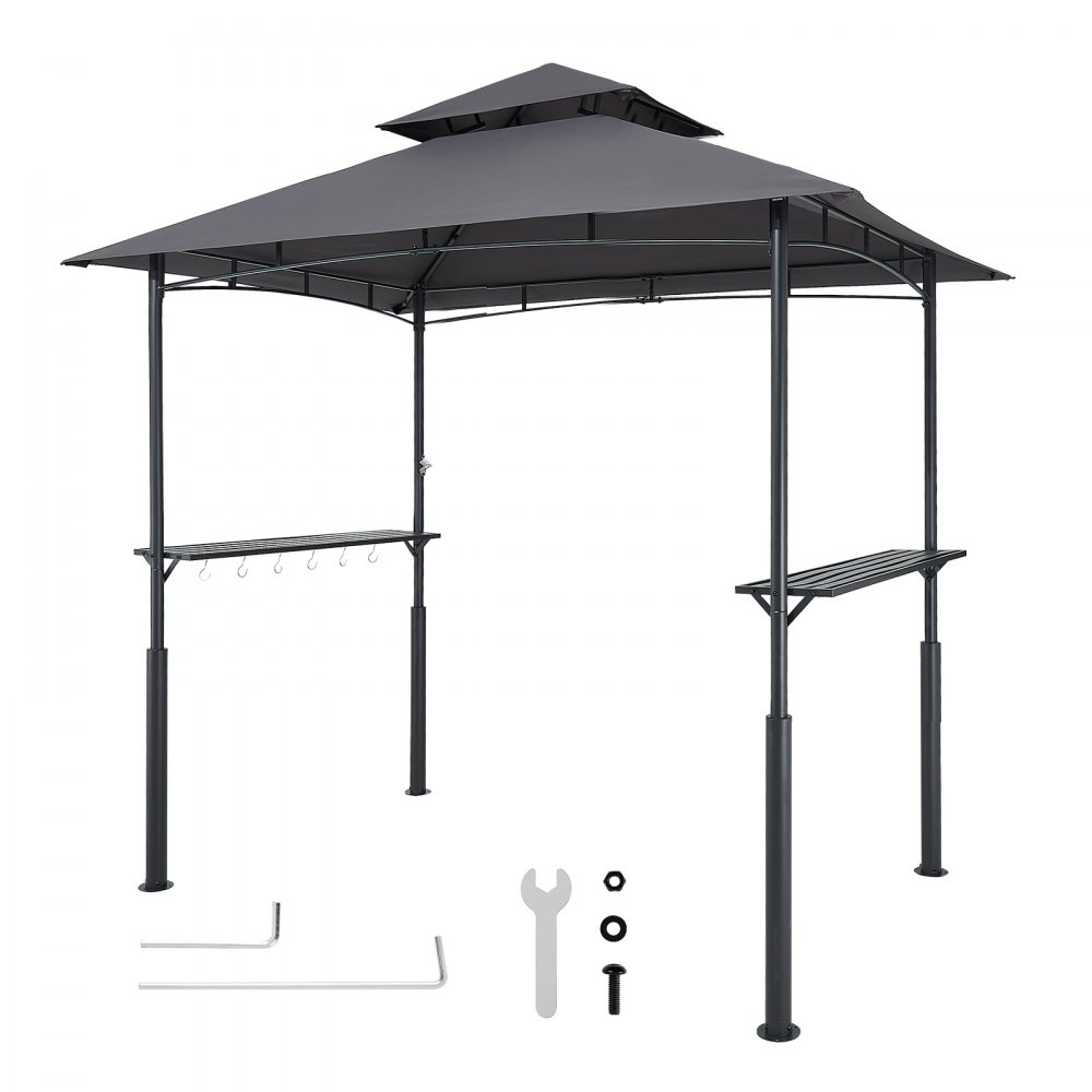 VEVOR Grillpavillon, 2430x1500x500 mm, 2-stufige BBQ-Gazebo-Überdachung
