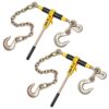 VEVOR Ratschenspanner mit Zurrketten G80 10 mm x 62 cm, 2er-Set, Tragkraft 4173 kg
