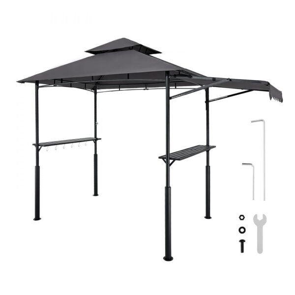 VEVOR Grillpavillon, 2430x1500x500mm, 2-stufige BBQ-Gazebo-Überdachung