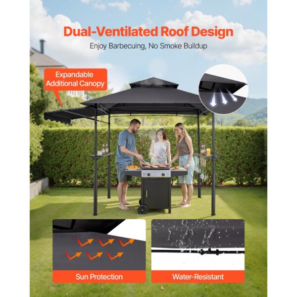 VEVOR Grillpavillon, 2430x1500x500mm, 2-stufige BBQ-Gazebo-Überdachung – Bild 3