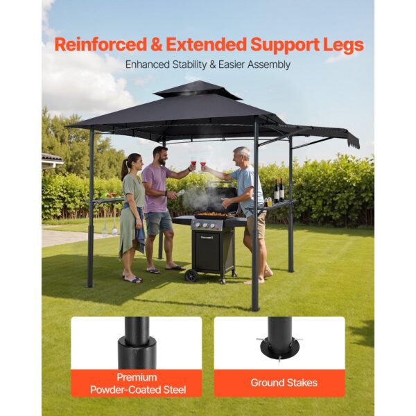 VEVOR Grillpavillon, 2430x1500x500mm, 2-stufige BBQ-Gazebo-Überdachung – Bild 4