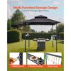 VEVOR Grillpavillon, 2430x1500x500mm, 2-stufige BBQ-Gazebo-Überdachung – Bild 5