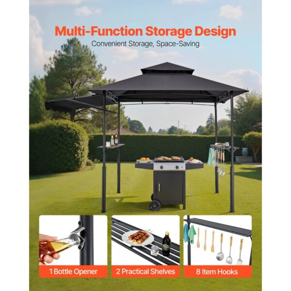 VEVOR Grillpavillon, 2430x1500x500mm, 2-stufige BBQ-Gazebo-Überdachung – Bild 5