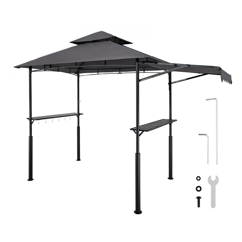 VEVOR Grillpavillon, 2430x1500x500mm, 2-stufige BBQ-Gazebo-Überdachung