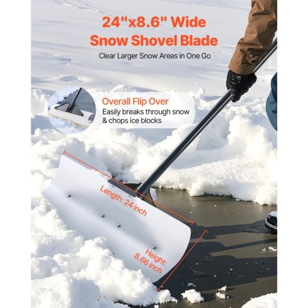 VEVOR Schneeschaufel, 610x1250mm Schneeräumer mit ergonomischem Griff, Treppen und Gehwegen – Bild 2 VEVOR Schneeschaufel, 610x1250mm Schneeräumer mit ergonomischem Griff, Treppen und Gehwegen – Bild 2