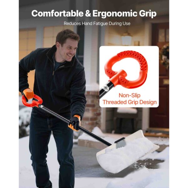 VEVOR Schneeschaufel, 610x1250mm Schneeräumer mit ergonomischem Griff, Treppen und Gehwegen – Bild 4 VEVOR Schneeschaufel, 610x1250mm Schneeräumer mit ergonomischem Griff, Treppen und Gehwegen – Bild 4