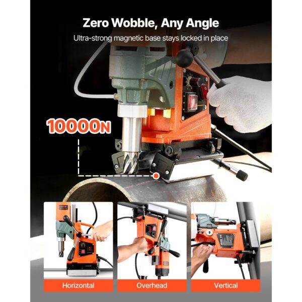 VEVOR Magnetbohrmaschine 1400 W 50 mm Bohrdurchmesser 0–850 U/min einstellbar, umkehrbare Richtung – Bild 5