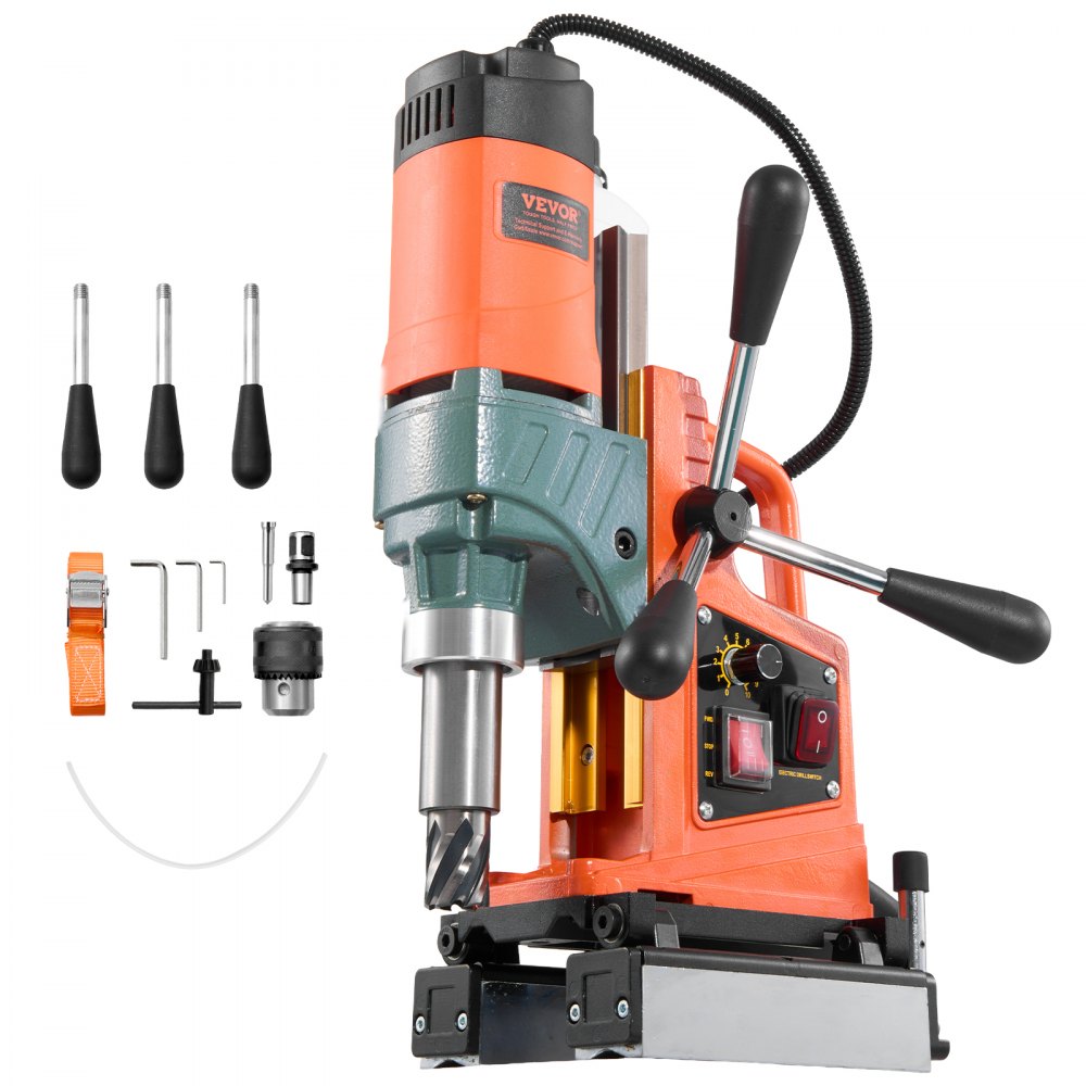 VEVOR Magnetbohrmaschine 1400 W 50 mm Bohrdurchmesser 0–850 U/min einstellbar, umkehrbare Richtung