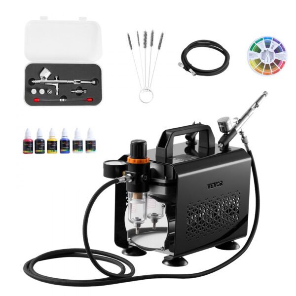VEVOR Airbrush Set 1/6 PS mit Luftkompressor