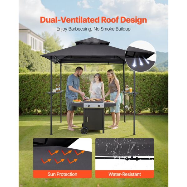 VEVOR Grillpavillon, 2430x1500x500 mm, 2-stufige BBQ-Gazebo-Überdachung – Bild 3
