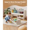 VEVOR Kinderregal Bücherregal aus Holz mit Stauraum, Spielzeugschrank mit 2 mobilen Schubladen, weiß – Bild 4 VEVOR Kinderregal Bücherregal aus Holz mit Stauraum, Spielzeugschrank mit 2 mobilen Schubladen, weiß – Bild 4