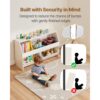 VEVOR Kinderregal Bücherregal aus Holz mit Stauraum, Spielzeugschrank mit 2 mobilen Schubladen, weiß – Bild 5 VEVOR Kinderregal Bücherregal aus Holz mit Stauraum, Spielzeugschrank mit 2 mobilen Schubladen, weiß – Bild 5