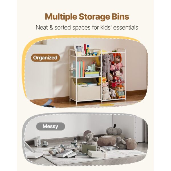 VEVOR Kinderbücherregal mit Spielzeugaufbewahrung, 2-stöckiges Bücherregal mit Stoffspielzeugtruhe – Bild 3 VEVOR Kinderbücherregal mit Spielzeugaufbewahrung, 2-stöckiges Bücherregal mit Stoffspielzeugtruhe – Bild 3