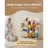 VEVOR Kinderbücherregal mit Spielzeugaufbewahrung, 2-stöckiges Bücherregal mit Stoffspielzeugtruhe – Bild 4 VEVOR Kinderbücherregal mit Spielzeugaufbewahrung, 2-stöckiges Bücherregal mit Stoffspielzeugtruhe – Bild 4
