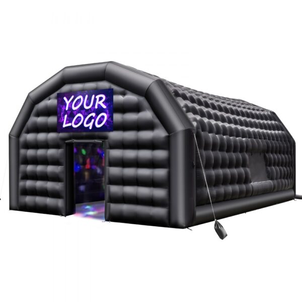 VEVOR Aufblasbares Partyzelt 9x6x4 m, Pavillon Hochzeitszelt mit 1100 W Gebläse, 2 Fenster für Veranstaltungen