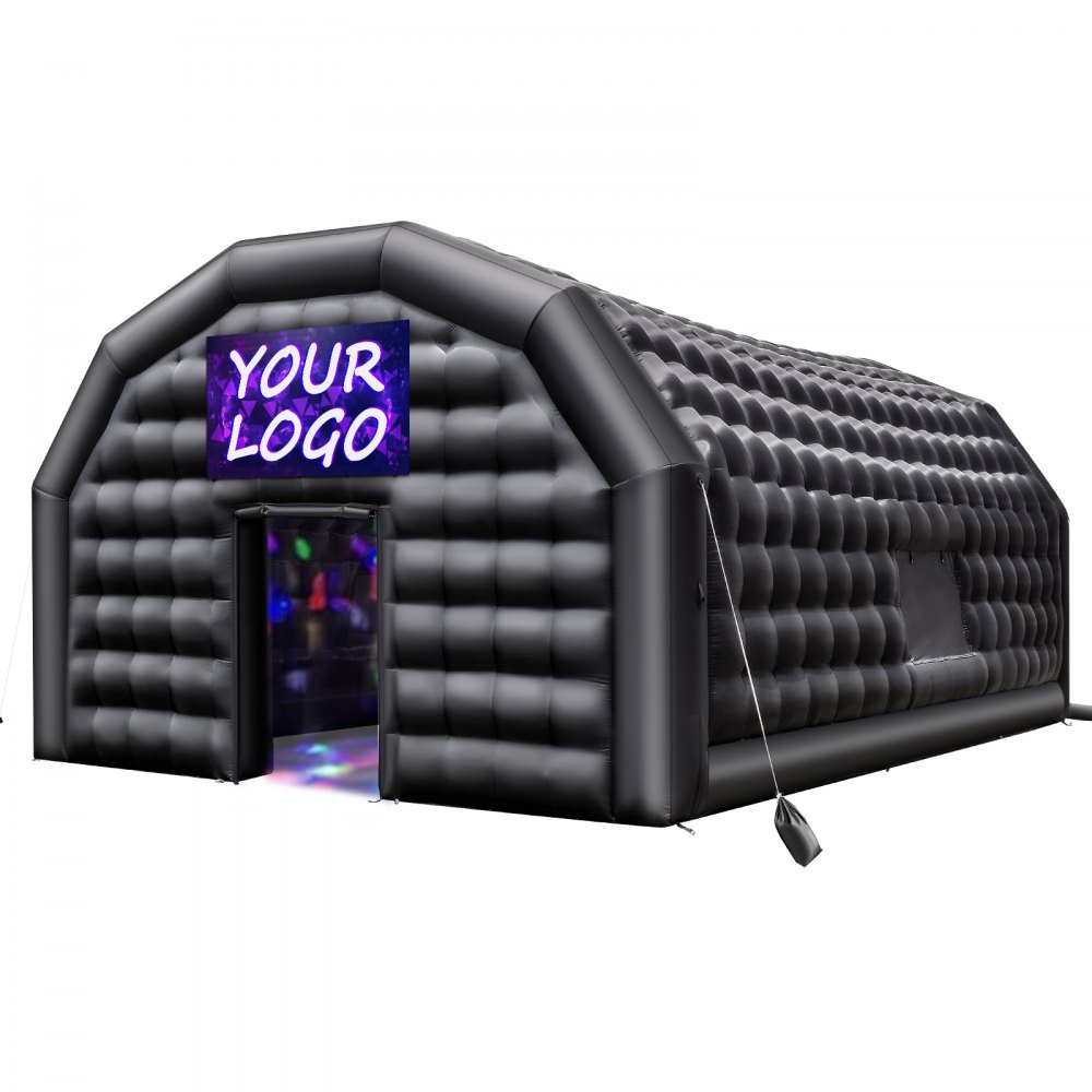 VEVOR Aufblasbares Partyzelt 9x6x4 m, Pavillon Hochzeitszelt mit 1100 W Gebläse, 2 Fenster für Veranstaltungen
