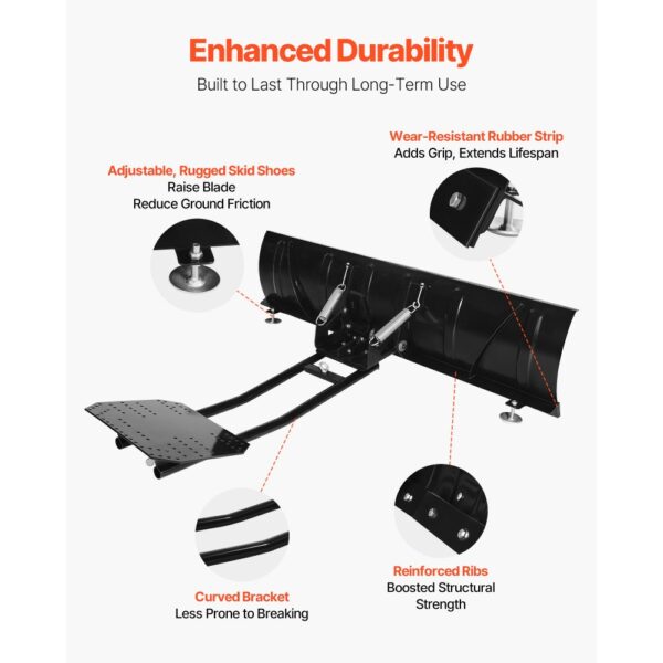 VEVOR Schneeschild, 1524x385 mm Universal-Schneepflug, 3 Montageoptionen – Bild 5
