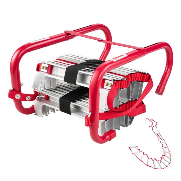 VEVOR Feuerleiter, 4 m, einziehbare Rettungsleiter max. 453,6 kg, 2-stöckig