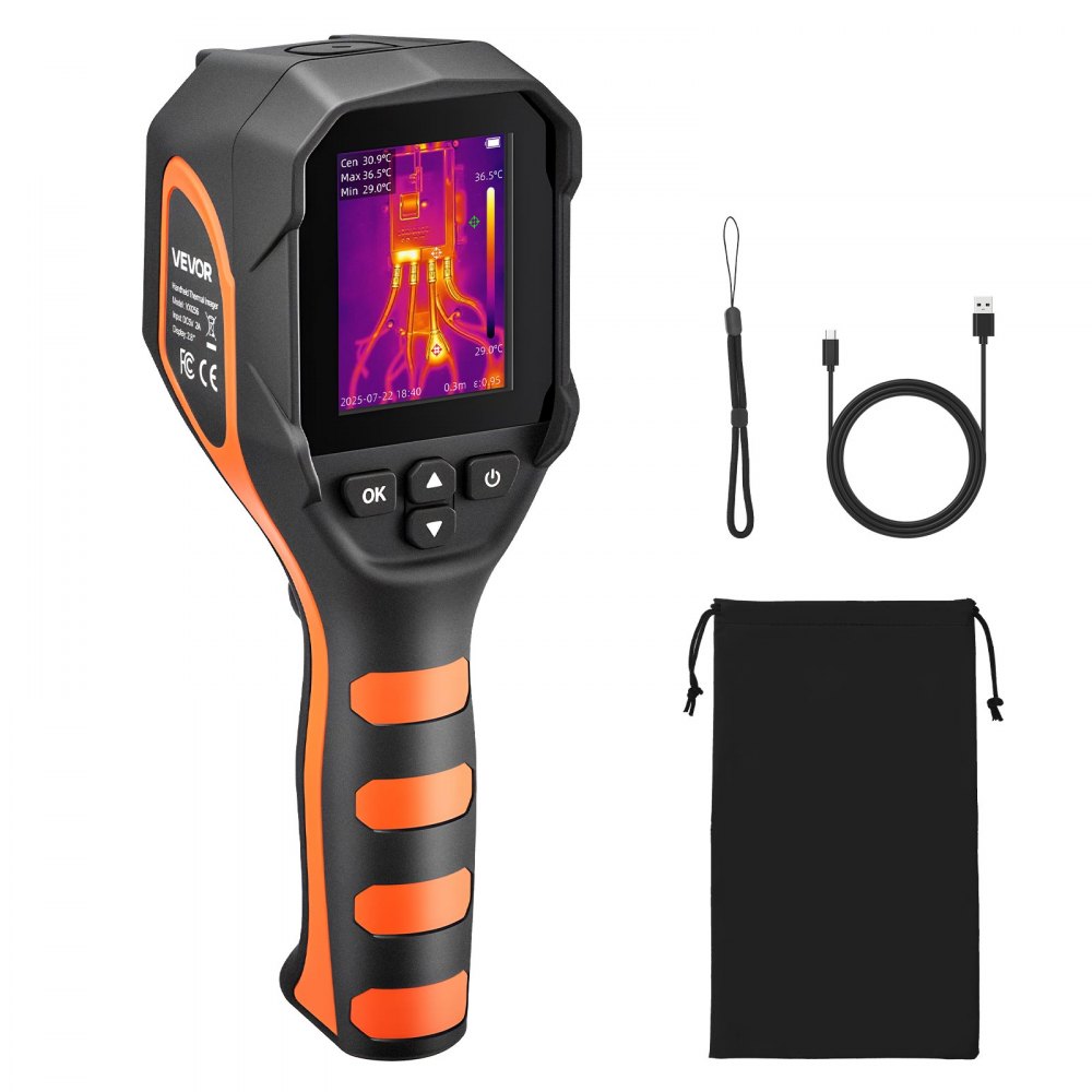 VEVOR Wärmebildkamera, 320x240 TISR Superauflösung, Thermokamera mit 2MP visueller Kamera